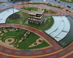 Aerial view of a landscaped development in Abha