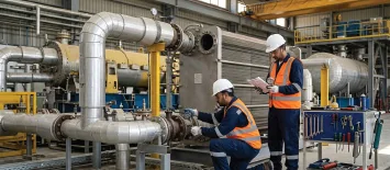 Industrial maintenance in a plant room